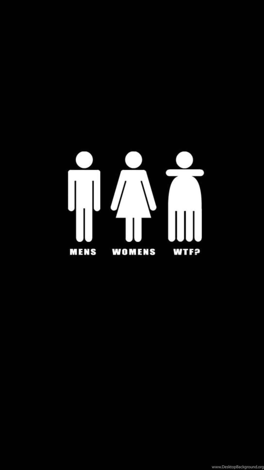 Clever Iphone With Bathroom Signs Wallpaper