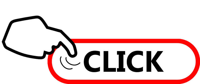 Click Button Graphicwith Hand Icon PNG