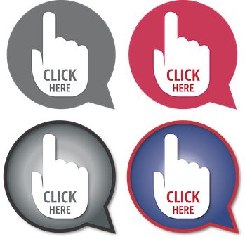 Click Here Buttons Set PNG