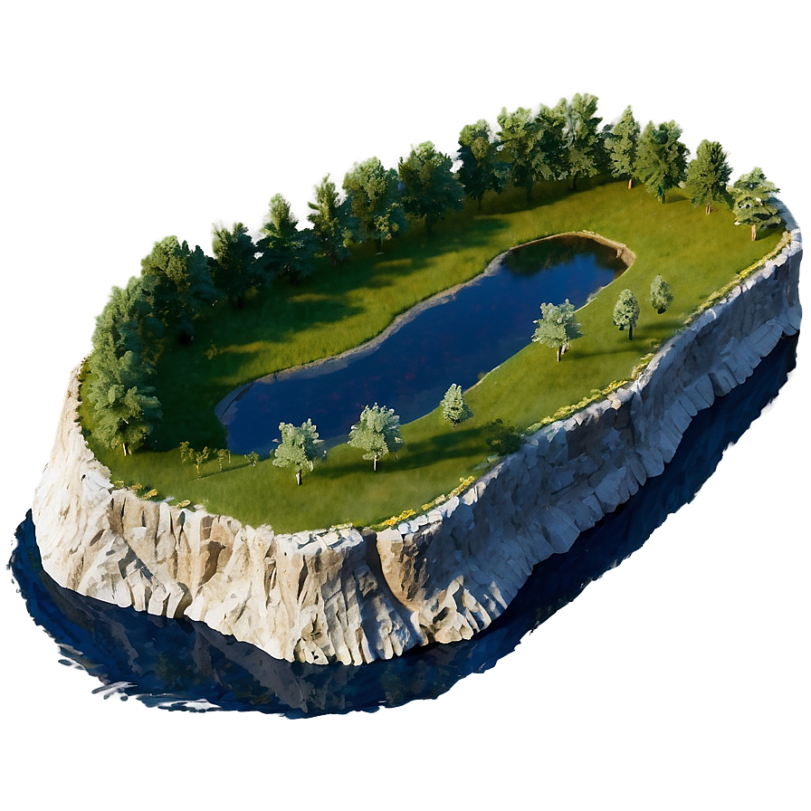 Cliff And River Bend Png Pnt92 PNG
