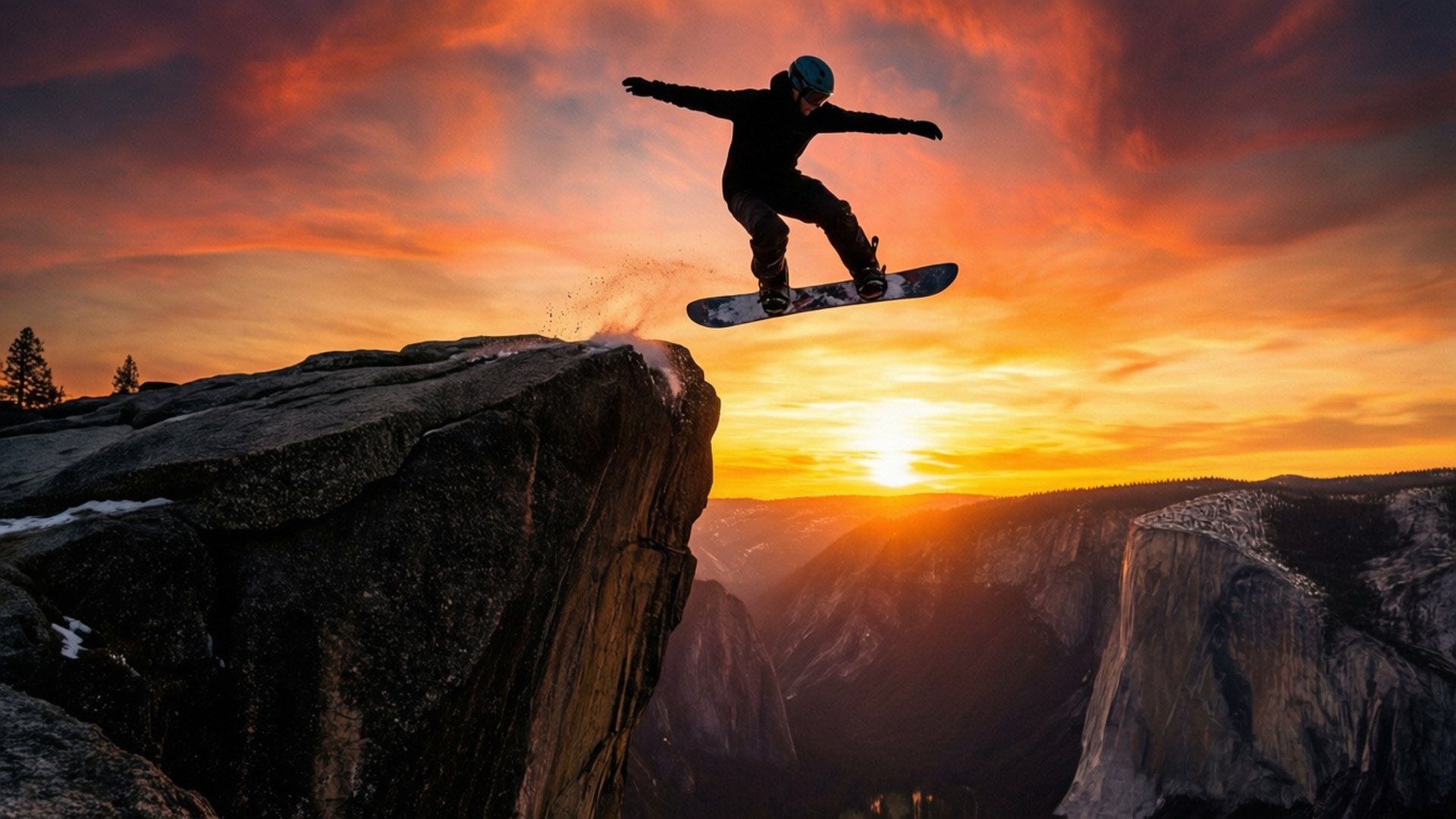 Klippeafsats solnedgang Wallpapers