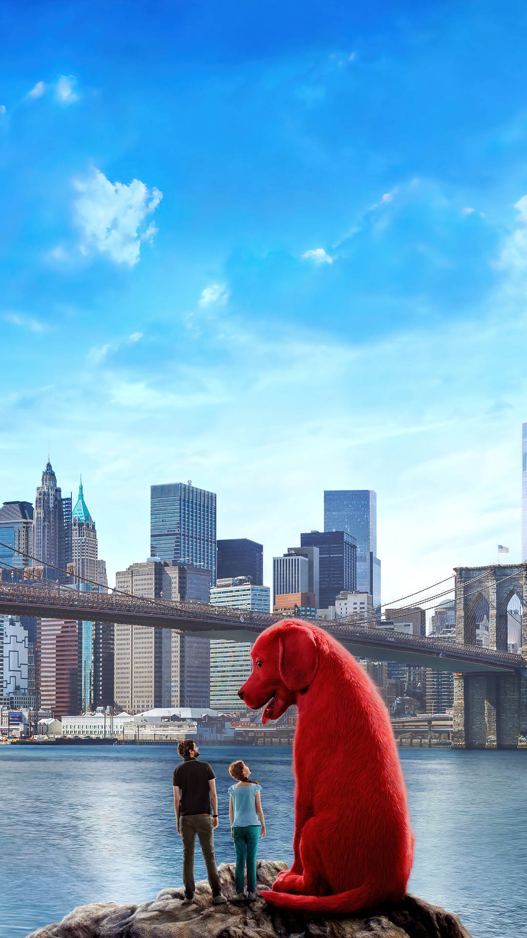 Clifford The Big Red Dog At Nyc Background