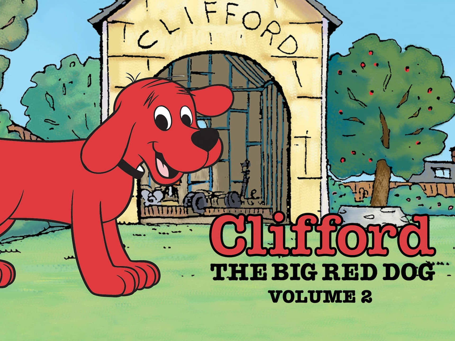 "Enjoying a laugh with Clifford The Big Red Dog!"