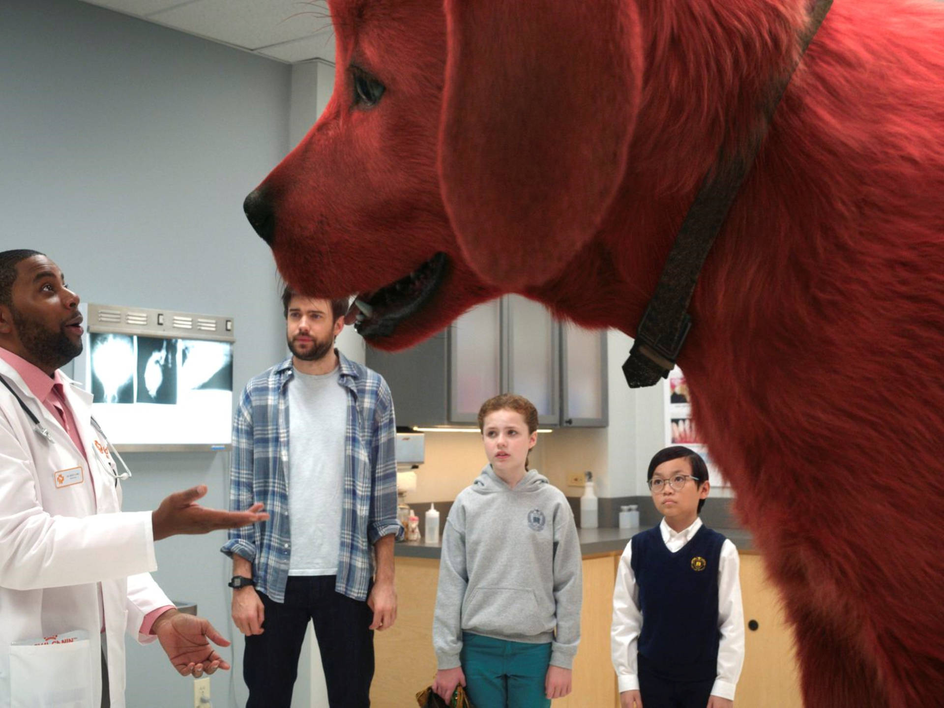 Clifford The Big Red Dog Check-Up Wallpaper