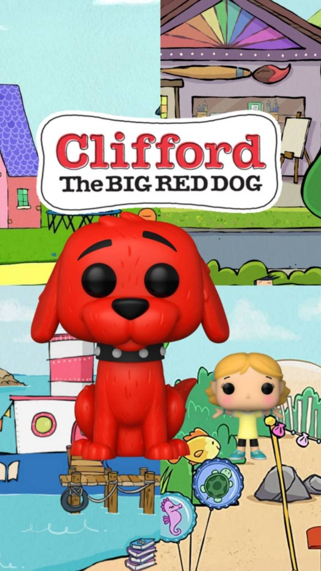 Clifford The Big Red Dog Funko Pop Background