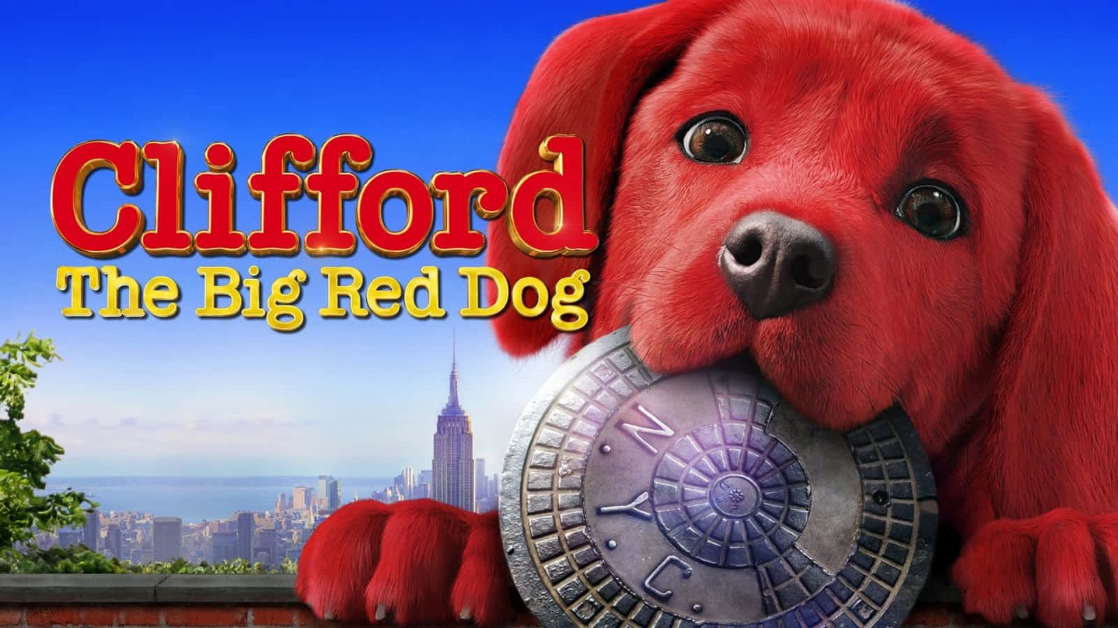 Cliffordder Große Rote Hund Bei Einer Erkundungstour