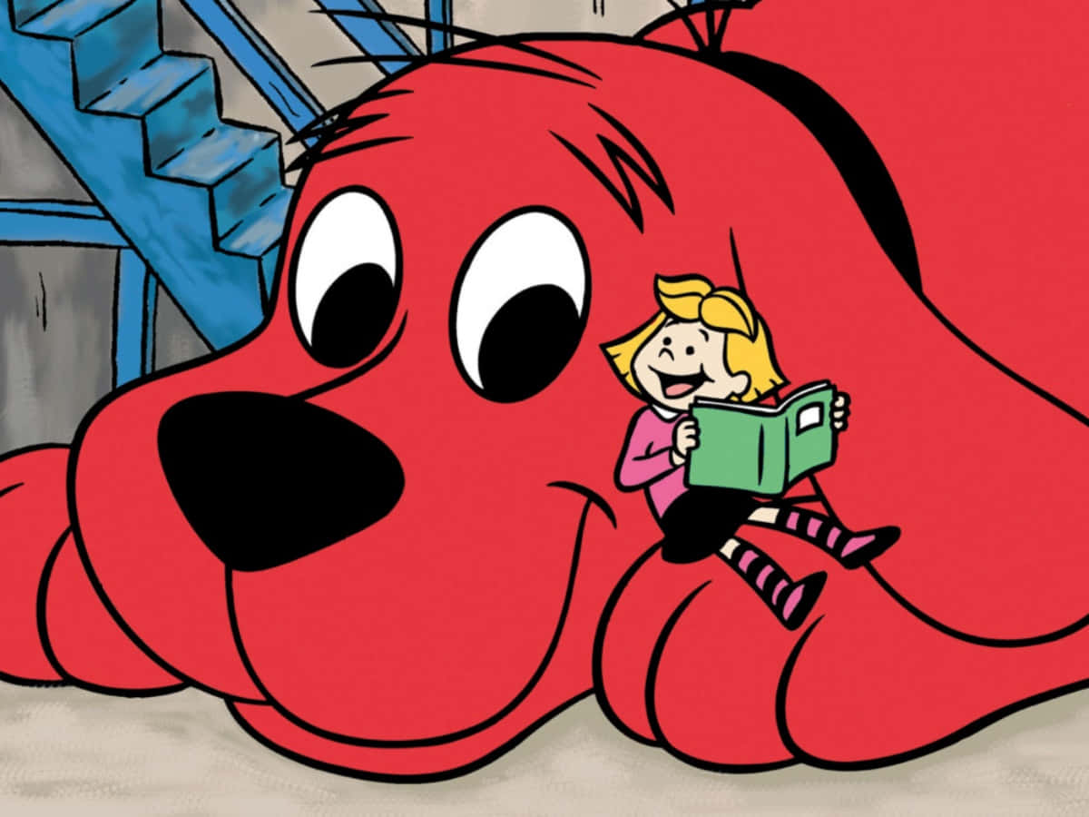 "A smile from Clifford the Big Red Dog!"