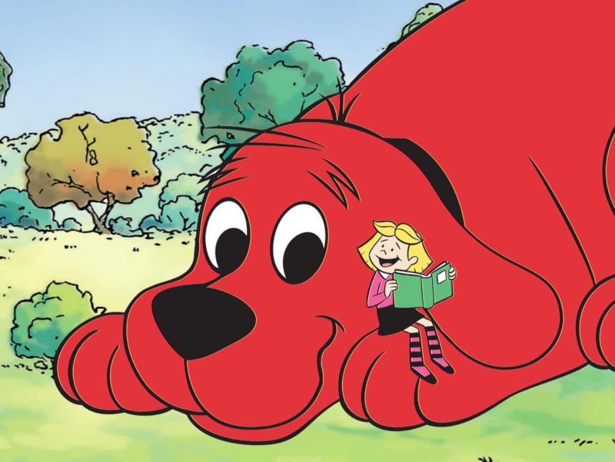 Cliffordder Große Rote Hund Lächelt.
