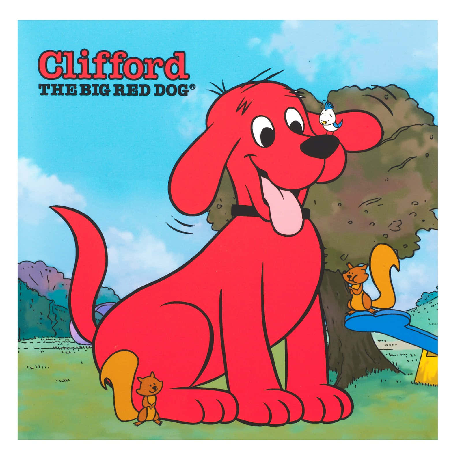 Cliffordil Grande Cane Rosso Che Guarda Con Dolcezza E Curiostà