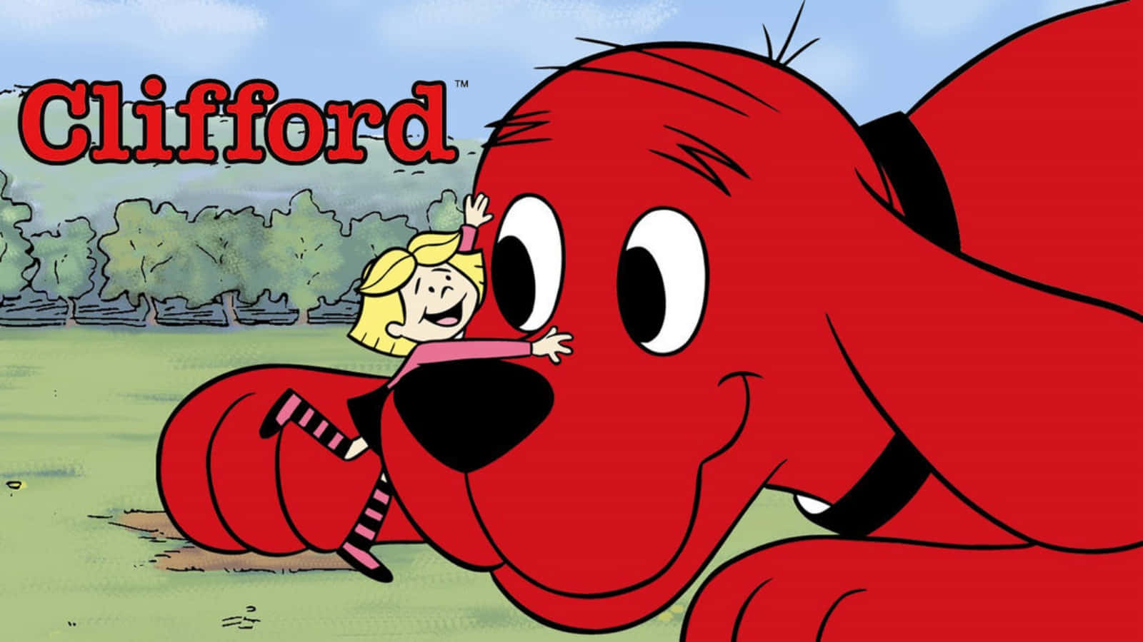 Clifford,der Große Rote Hund, Mit Seinem Warmen Und Einladenden Lächeln.