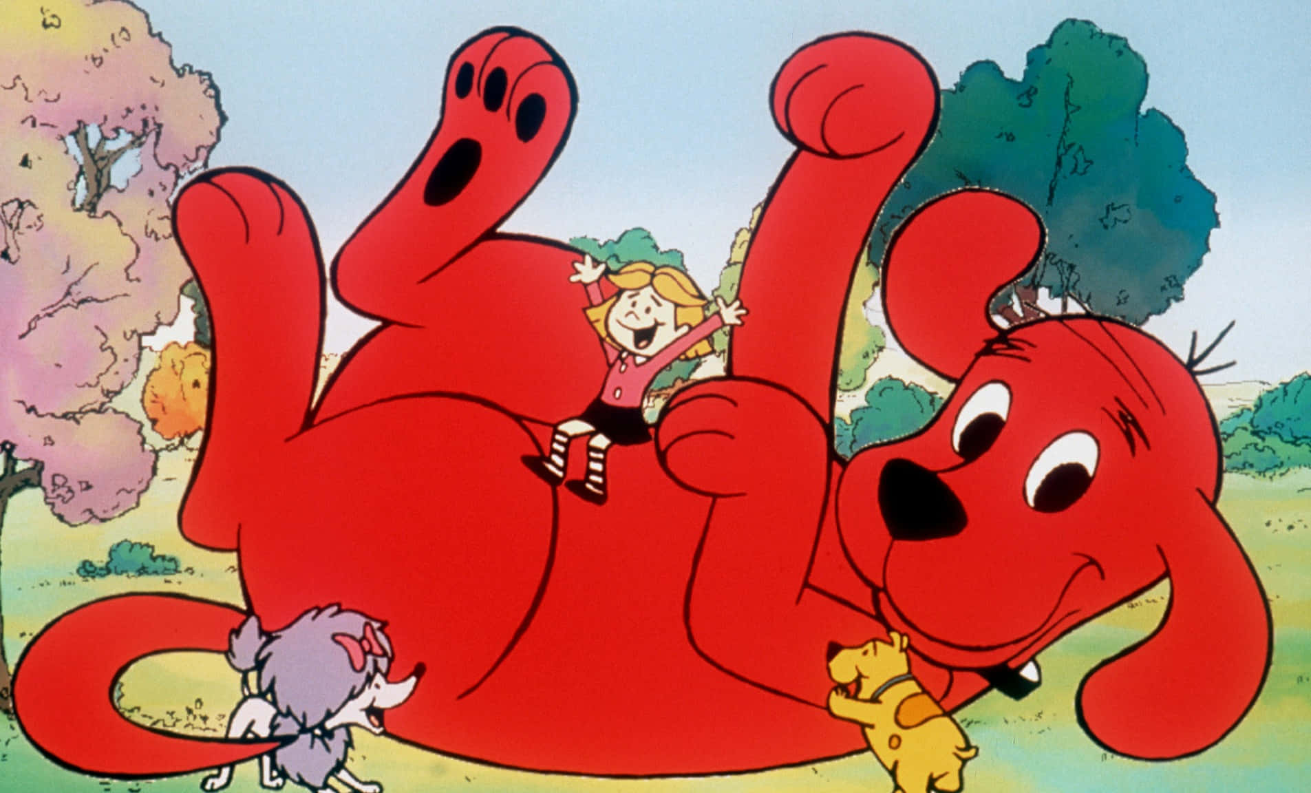 Cliffordder Große Rote Hund Bringt Spaß Und Freude.