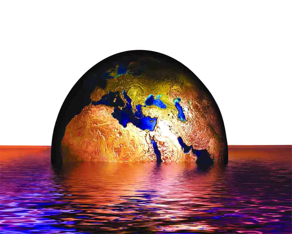 Ästhetischesbild Von Klimawandel Auf Der Erde