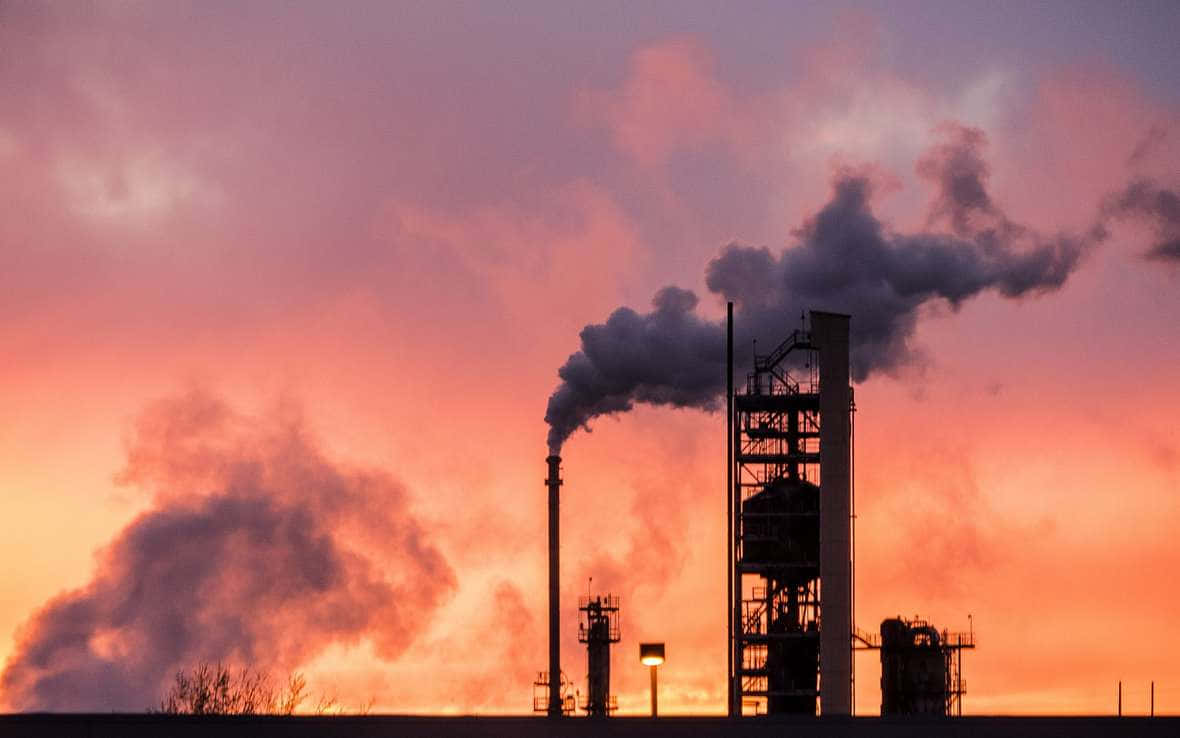 Bildüber Industrielle Umweltverschmutzung Und Klimawandel