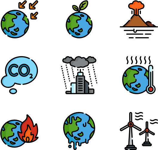 Climate_ Change_ Concepts_ Illustration_ Set PNG
