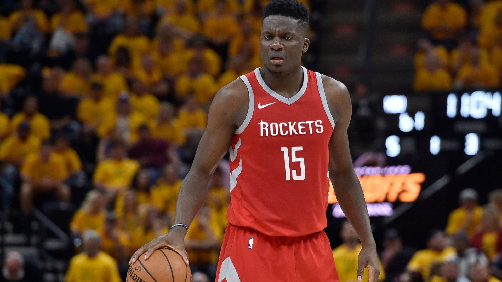 Clint Capela Gets Confuse During Playoffs Wallpaper