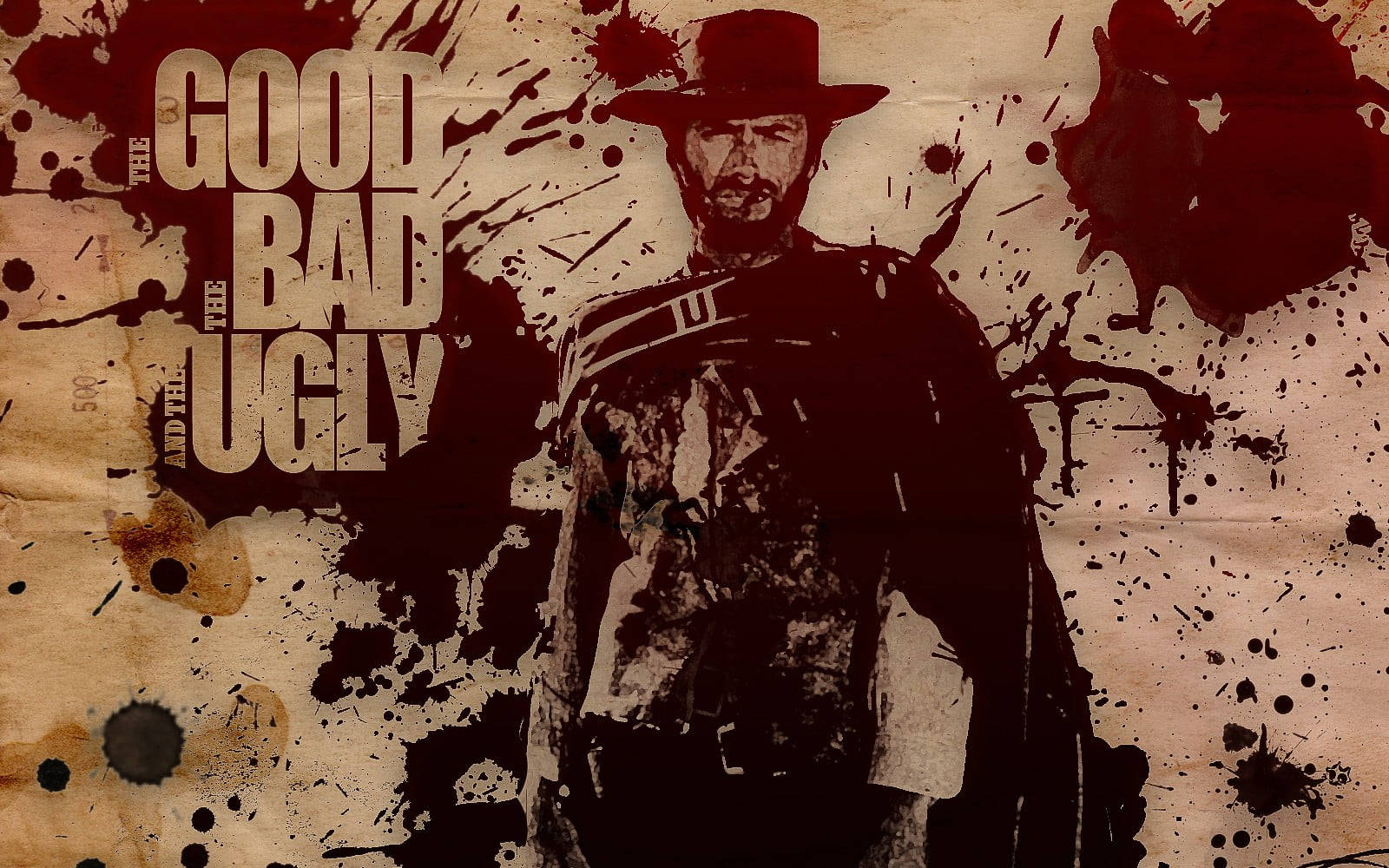Clint Eastwood The Good, The Bad og The Ugly Fanart Wallpaper