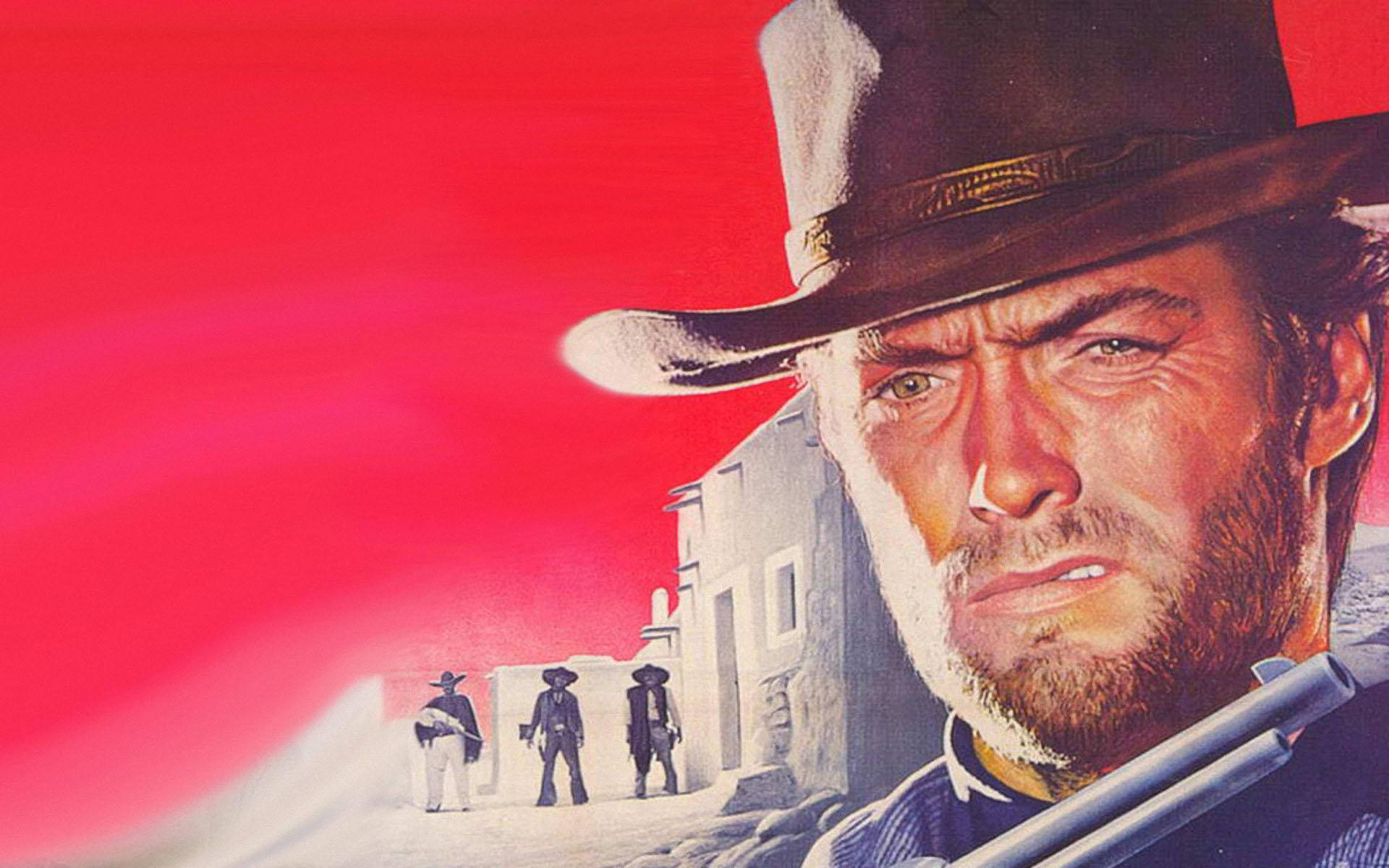 Clint Eastwood The Good, The Bad And The Ugly Painting Wallpaper