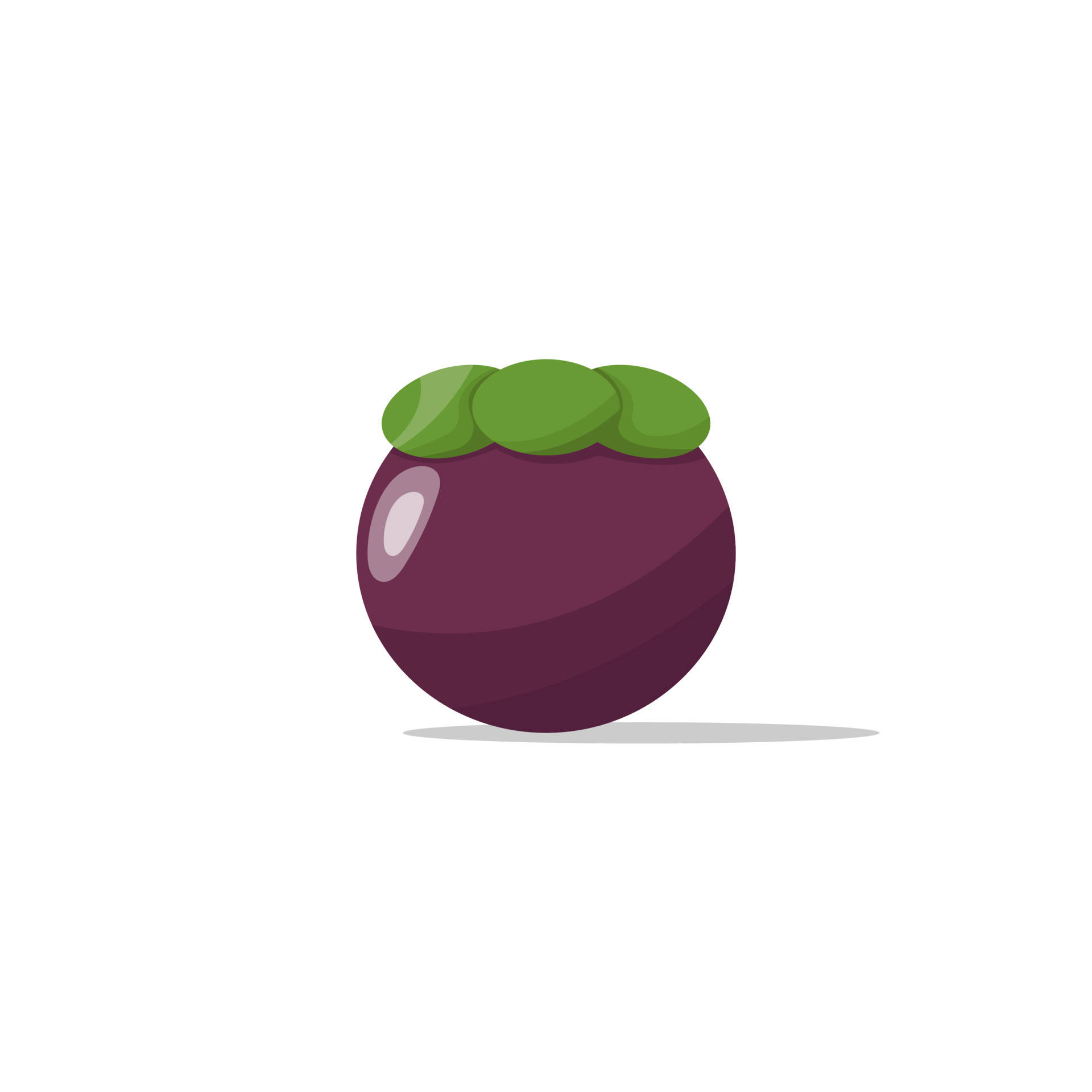 Clipartde Fruta De Mangostán Brillante En Estilo De Dibujos Animados. Fondo de pantalla