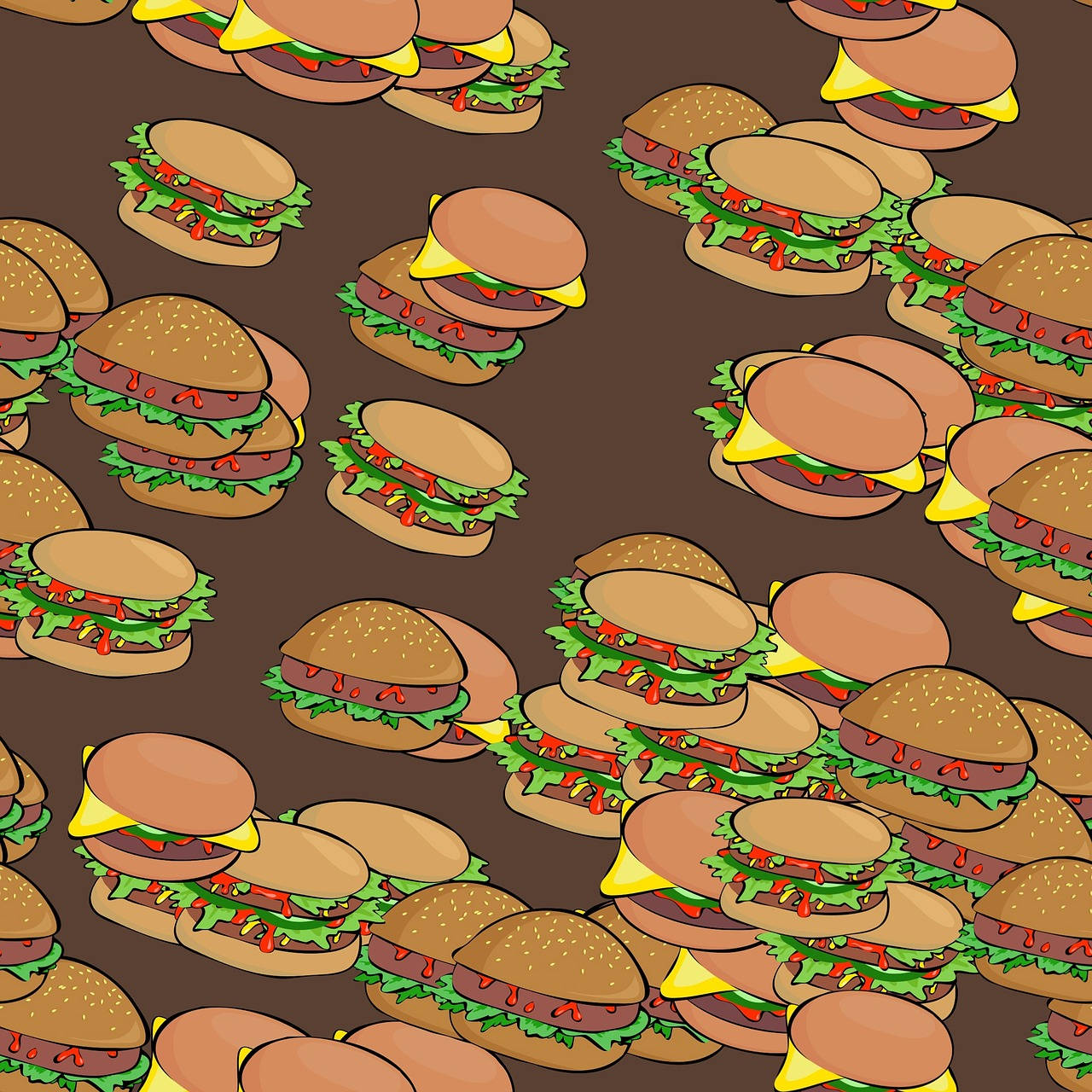 Clipart af tegneserie cheeseburgere Wallpaper