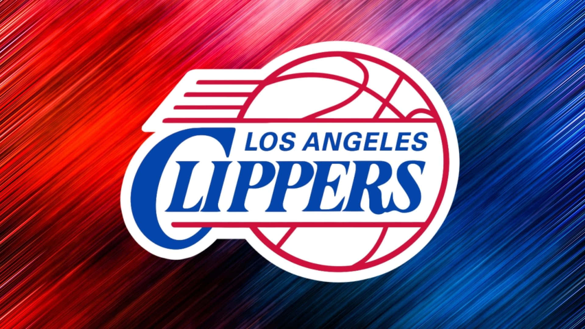 The Los Clippers Logo On A Blue And Red Background Wallpaper