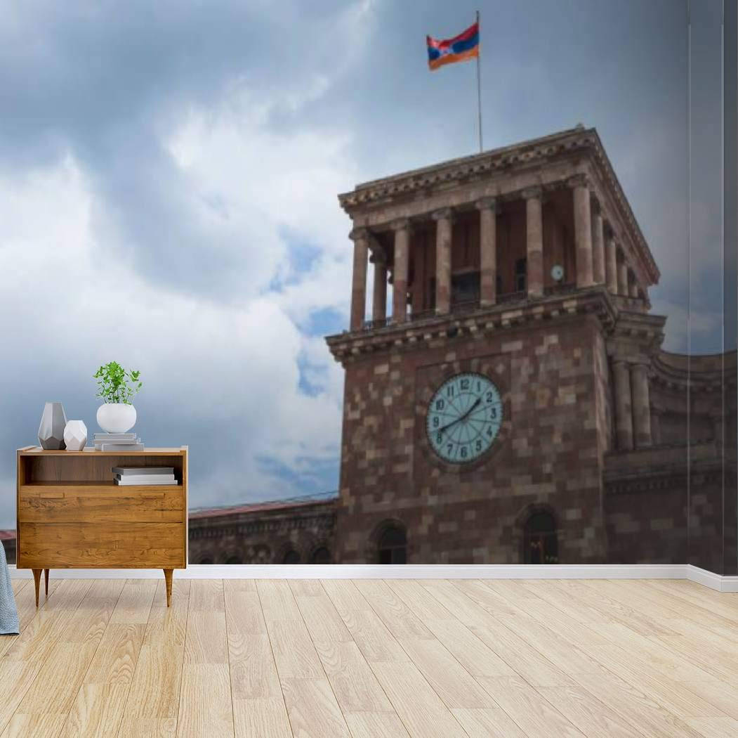 Clock Tower In Yerevan Wallpaper