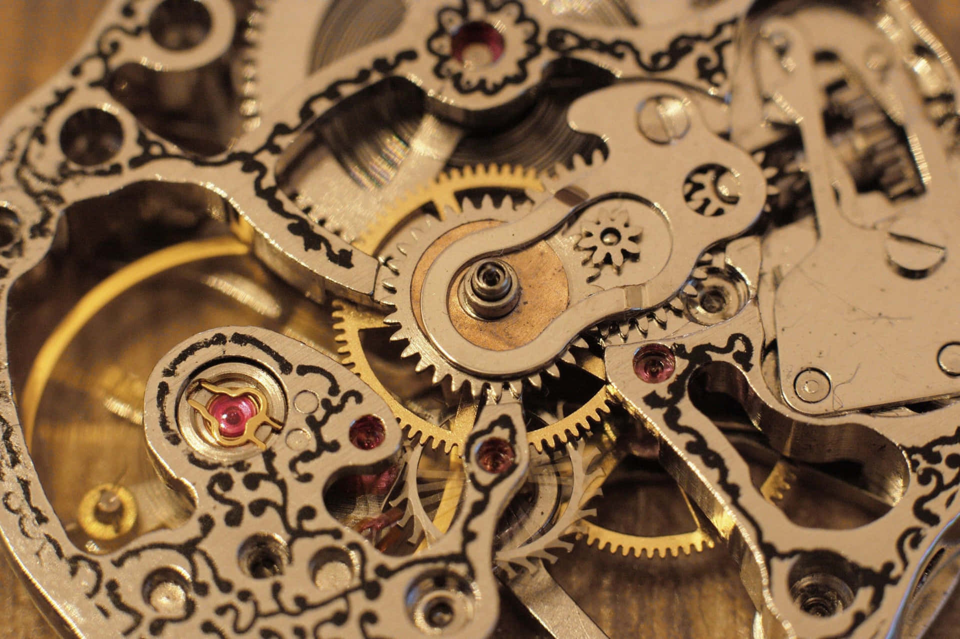 A view of intricately designed clocks