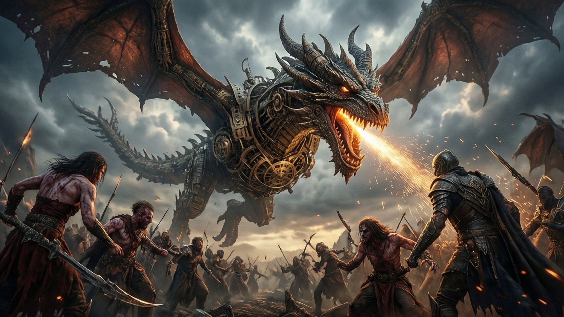 Uhrwerk-Drache Wallpaper