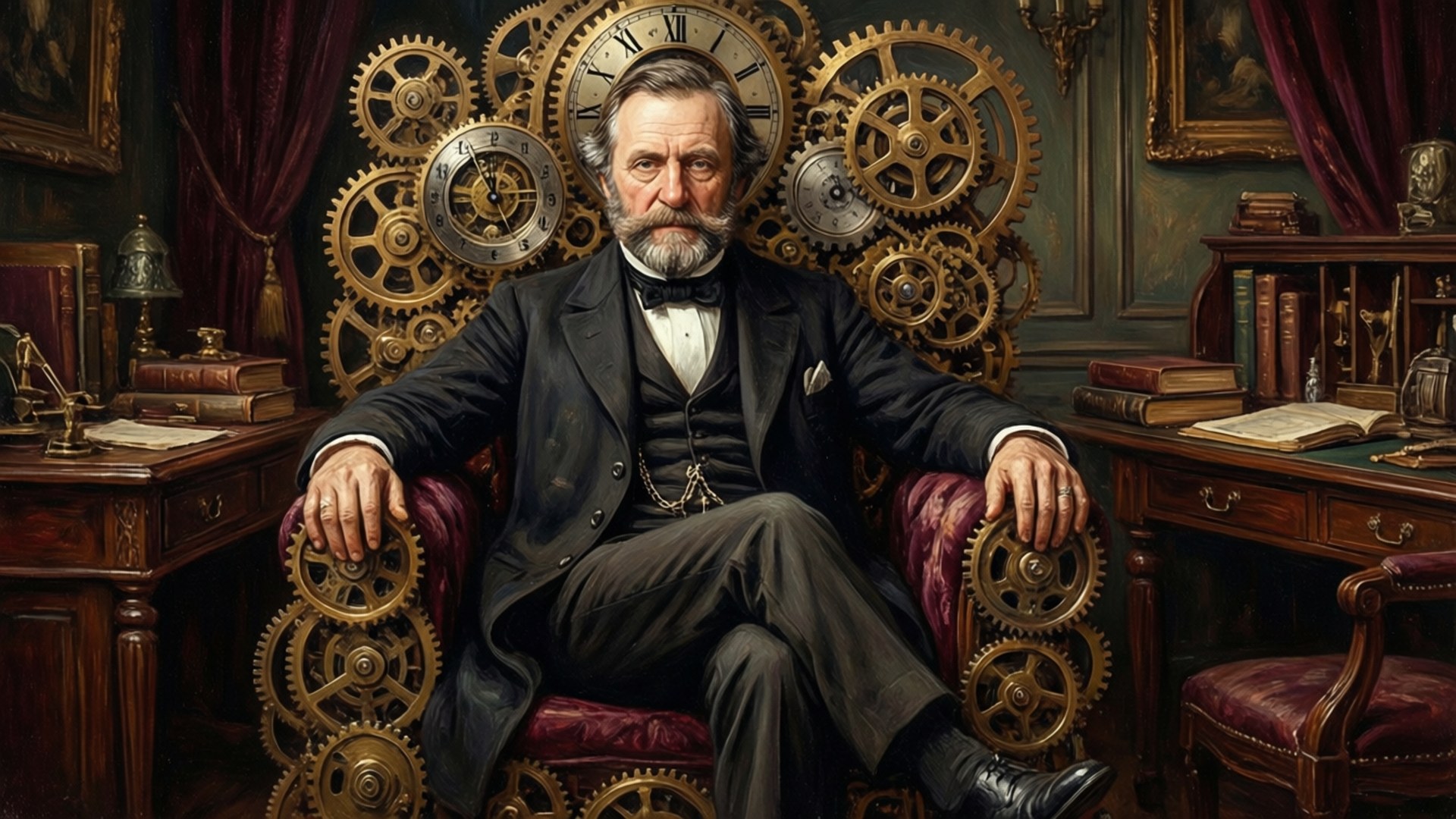 Clockwork Monarch Wallpaper