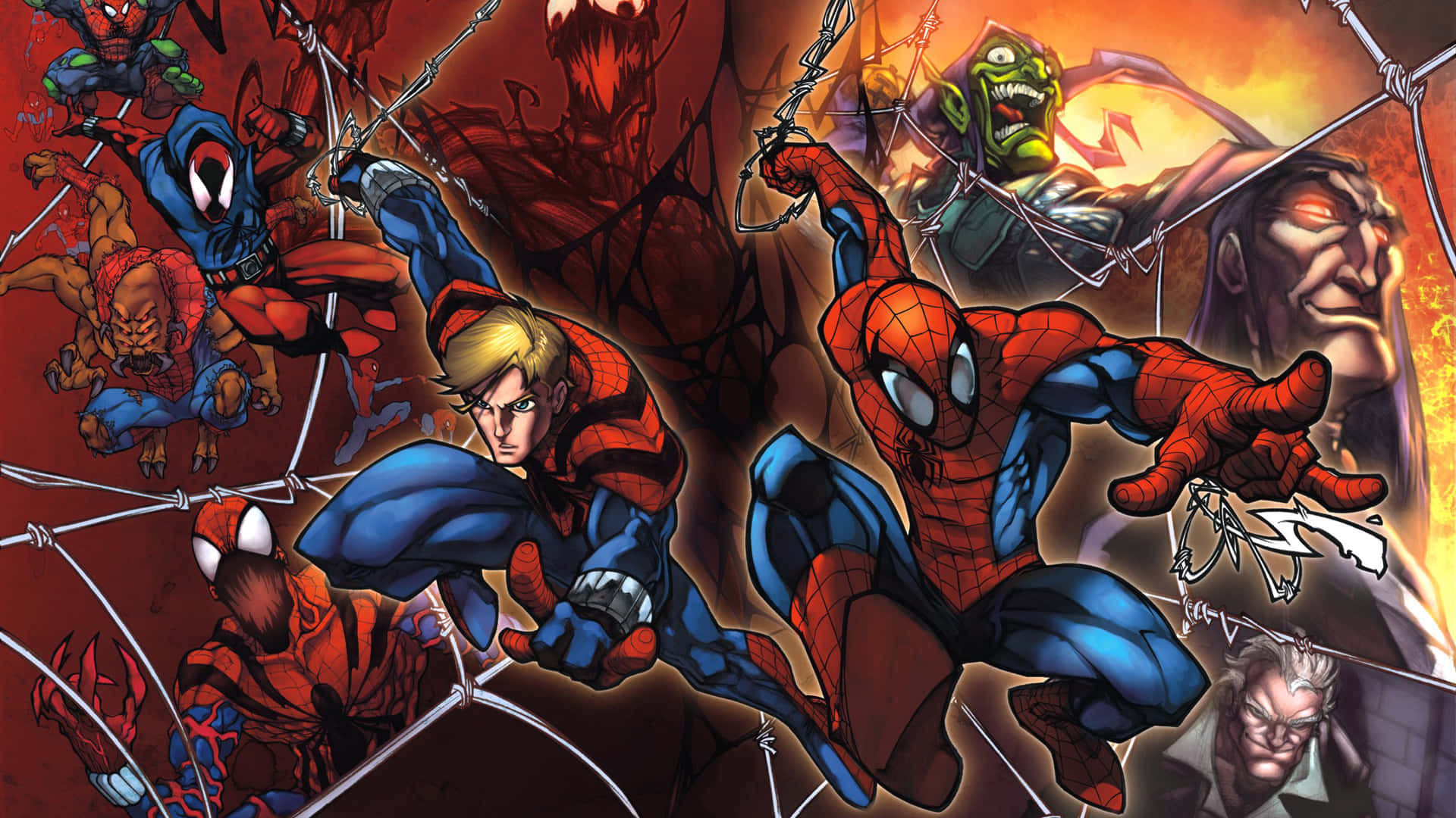 The Clone Saga featuring Spider-Man in action Wallpaper
