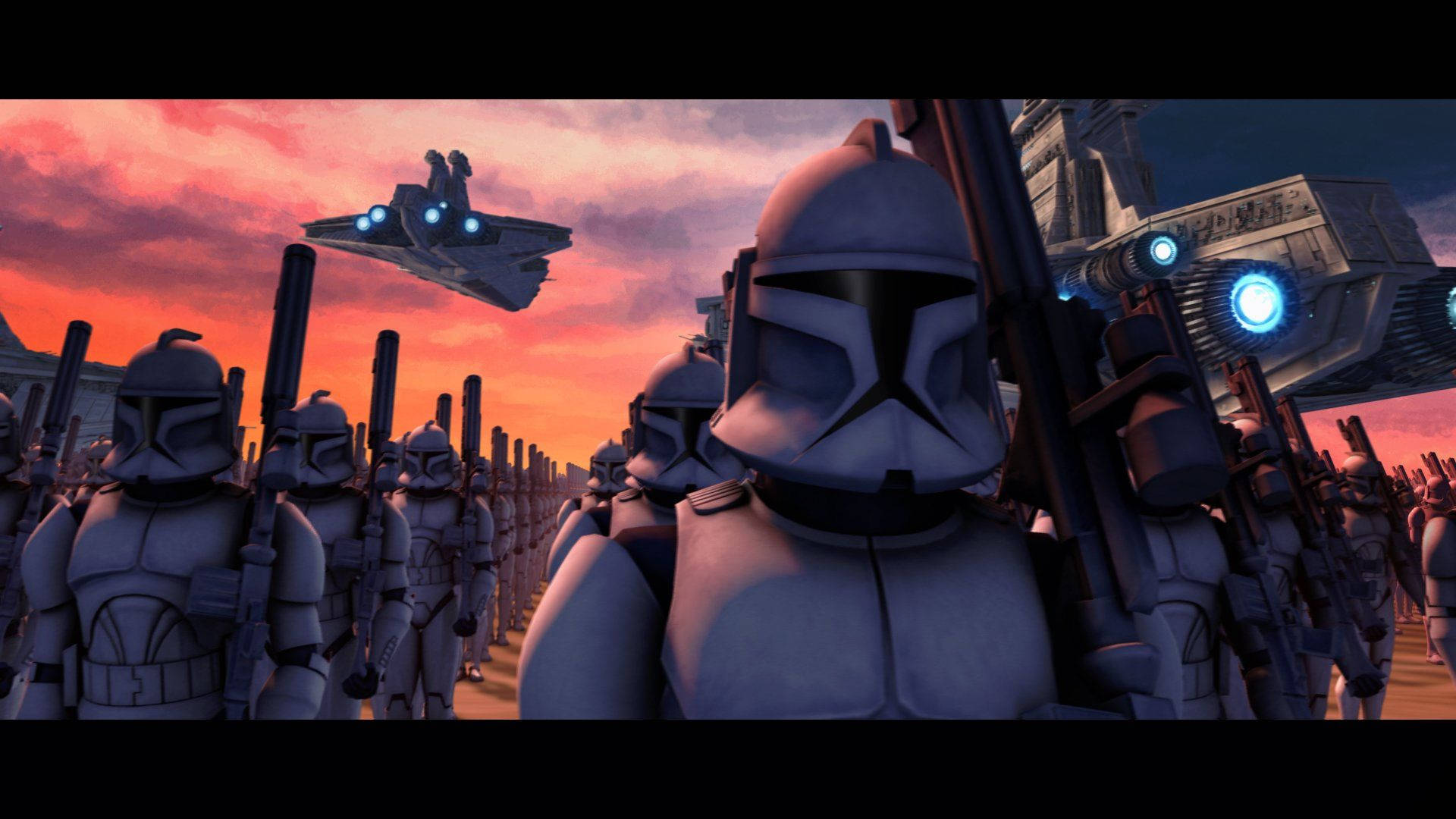 Clone Trooper Army Ready for Battle Wallpaper