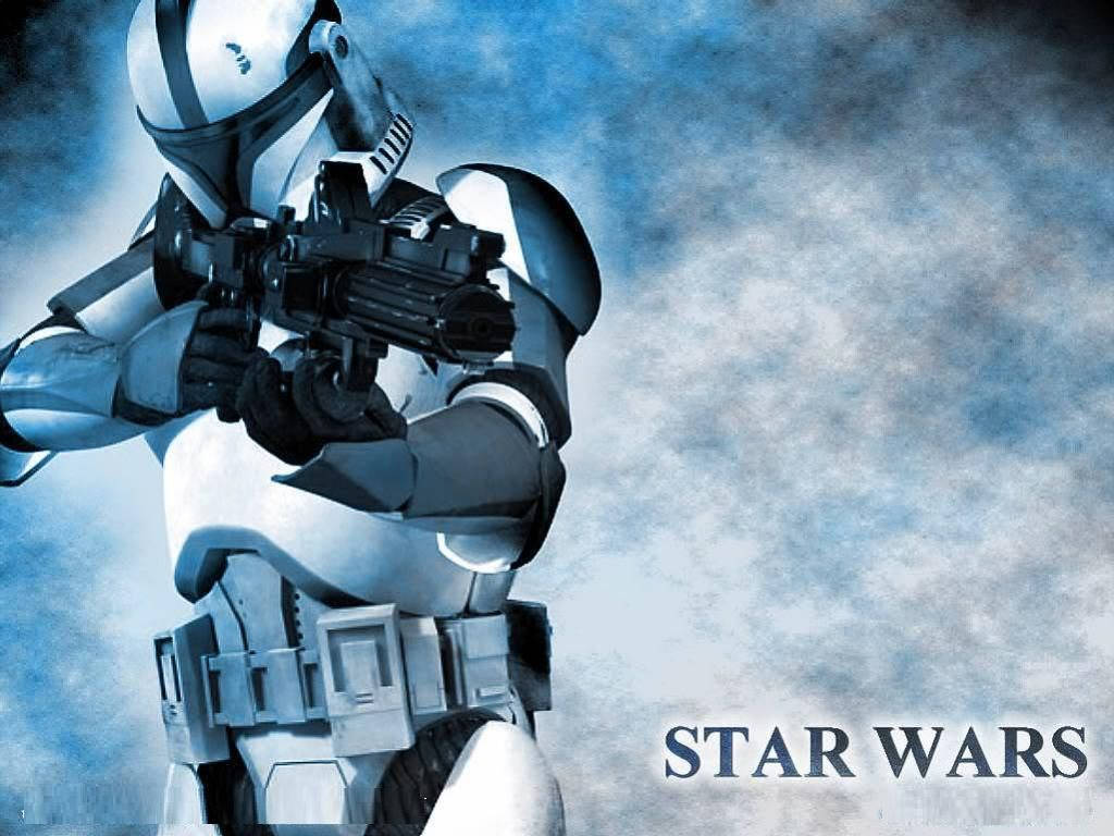 Clone Trooper Ready for Action Wallpaper