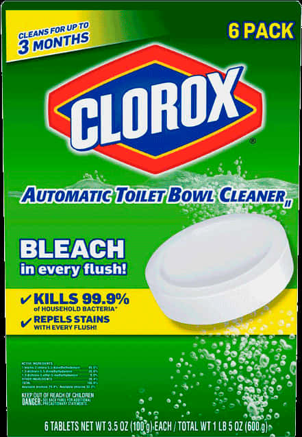 Clorox Automatic Toilet Bowl Cleaner Packaging PNG