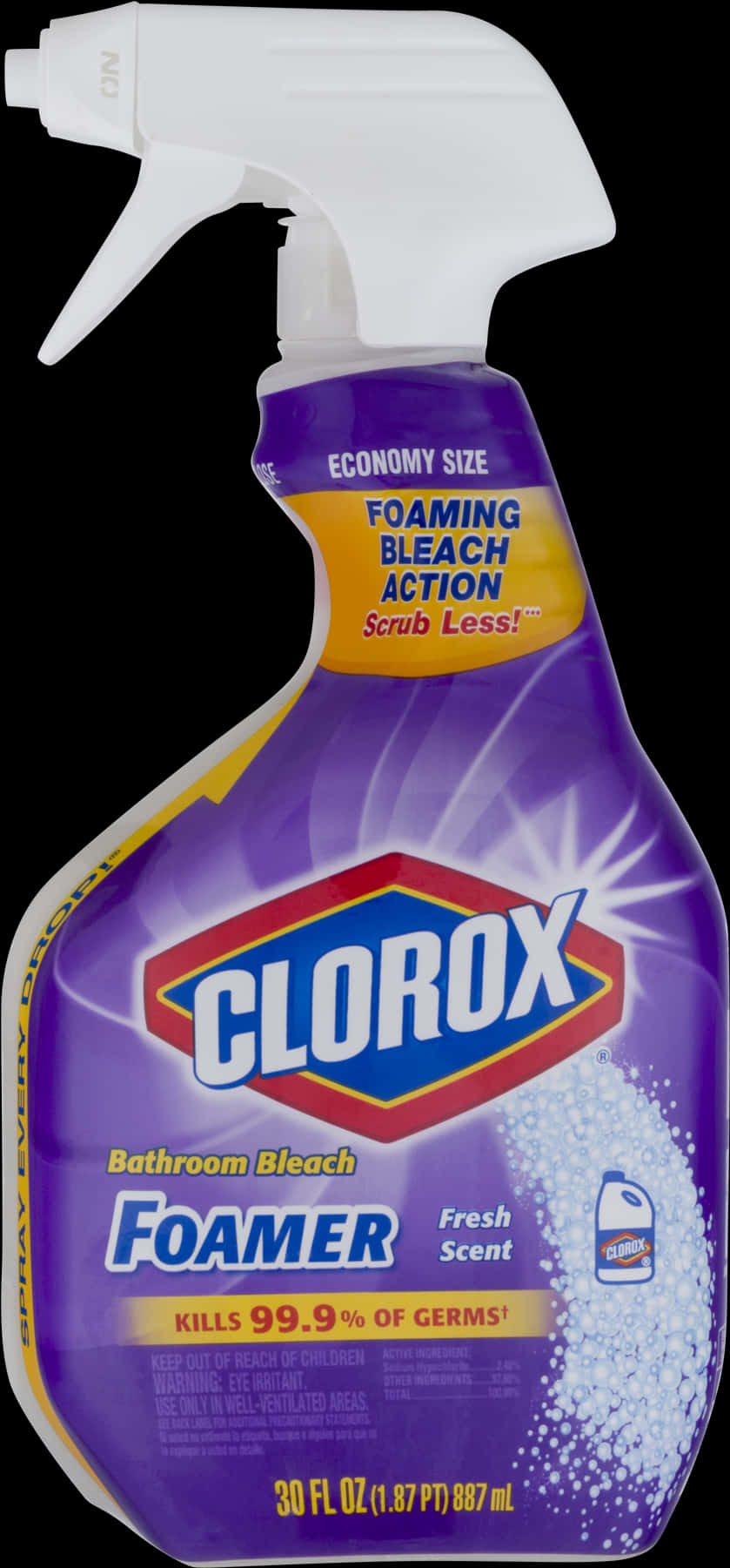 Clorox Bathroom Bleach Foamer Spray Bottle PNG