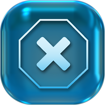 Close Button Icon Blue PNG