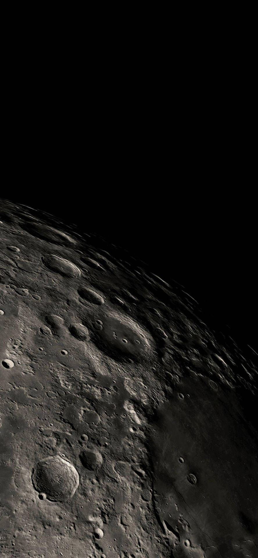 Close Snapshot Of Moon Surface Ios 12 Picture