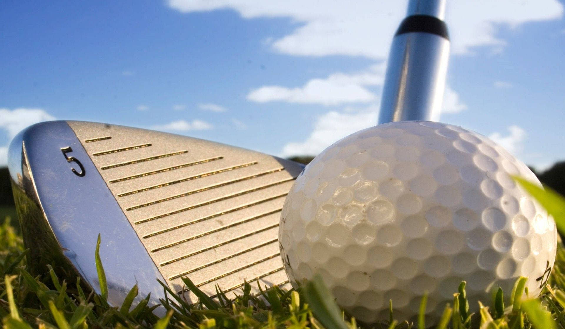Desktop De Golfe Close-up Ball Club Papel de Parede