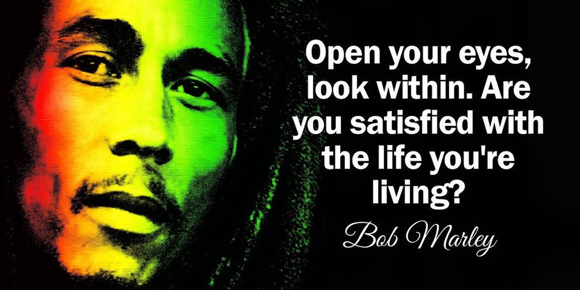 Close-up Bob Marley Quotes Picture