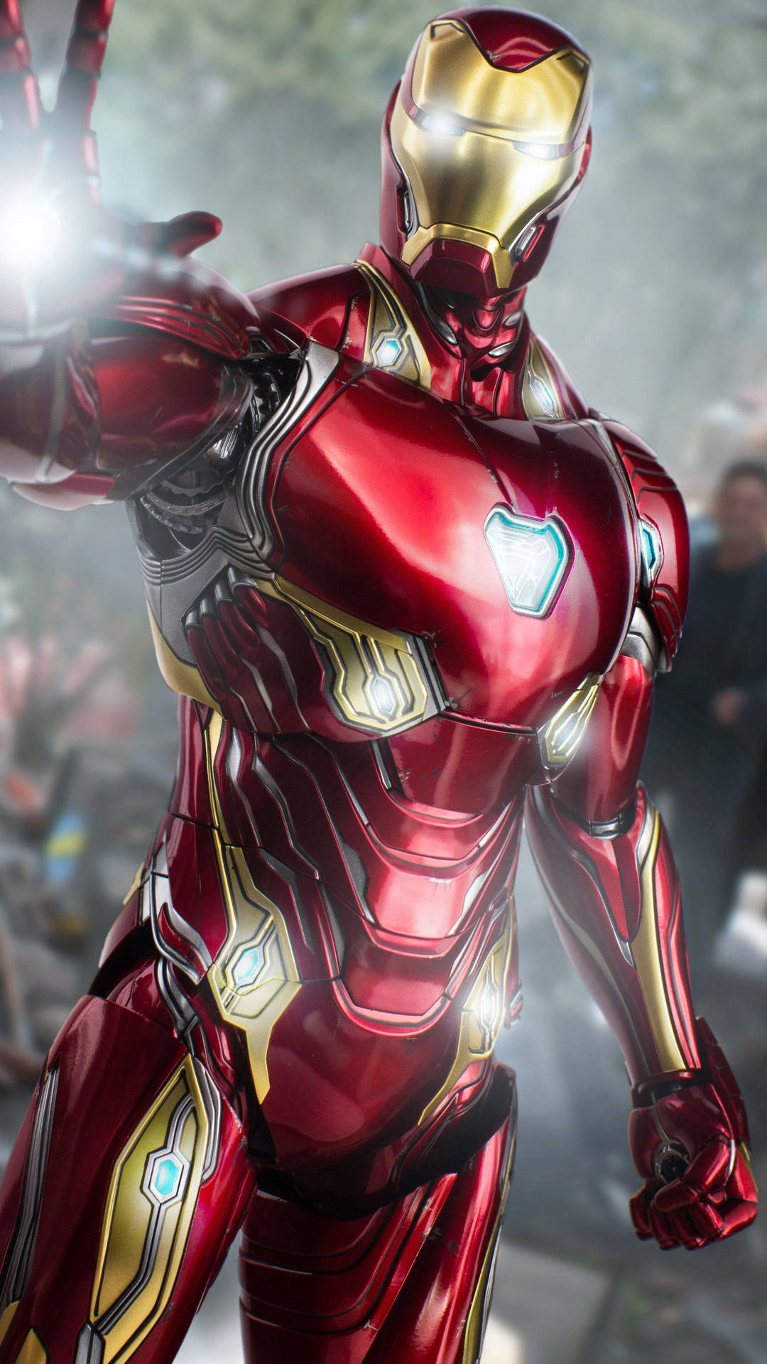 Närbilderav Superhjälten Iron Man's Fina Detaljer. Wallpaper