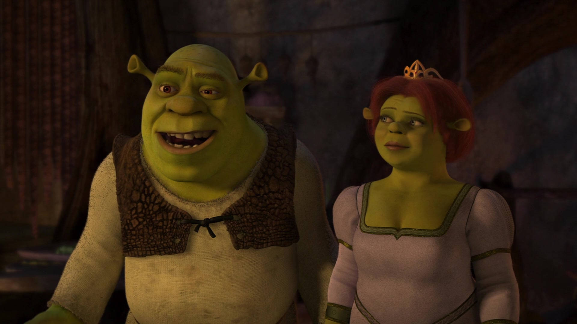 Close-Up Fiona And Shrek 2 Wallpaper