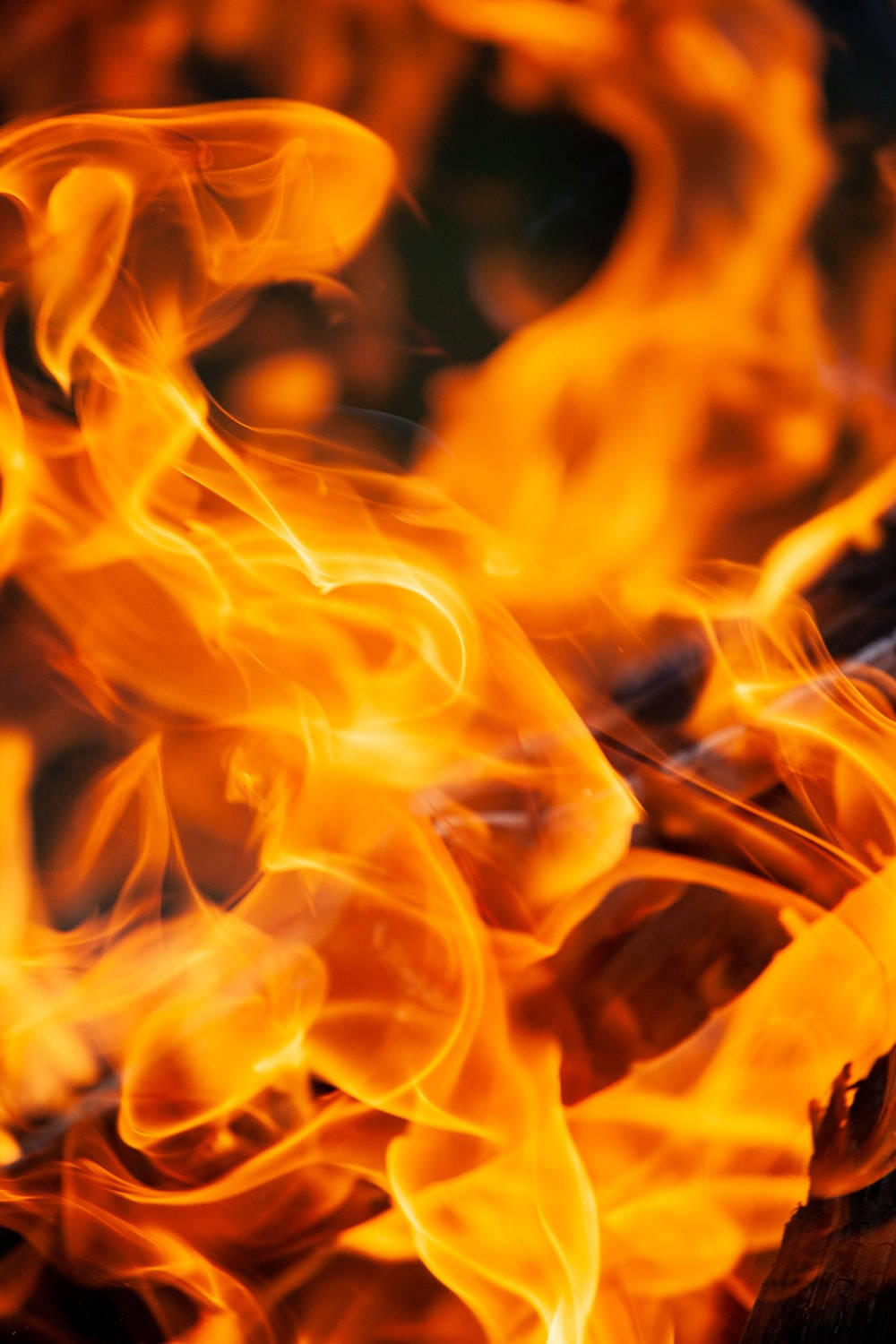 Close-Up Fire Background Wallpaper