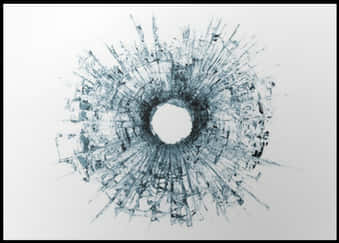 Close Up Glass Bullet Hole Impact PNG