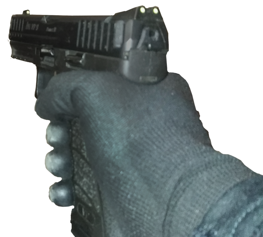 Close Up Handgun Held Firmly PNG