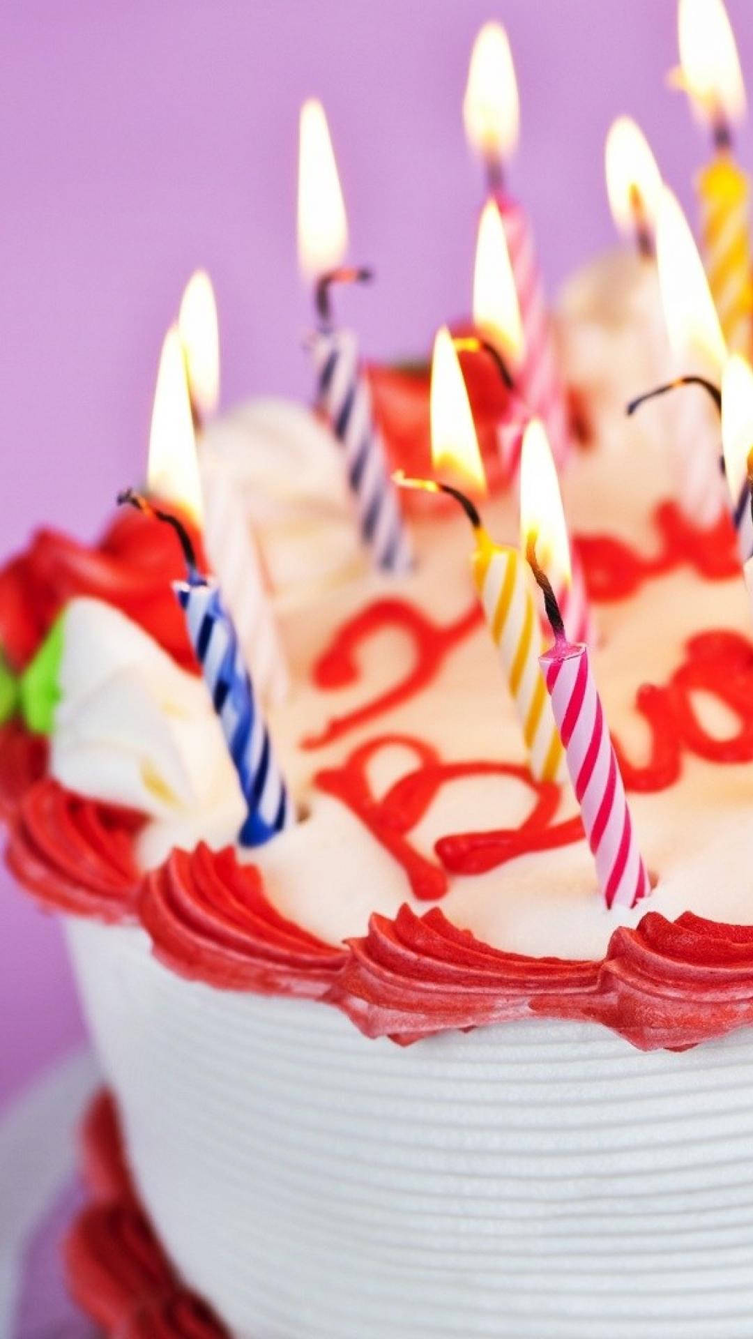 Close-up Happy Birthday Cake