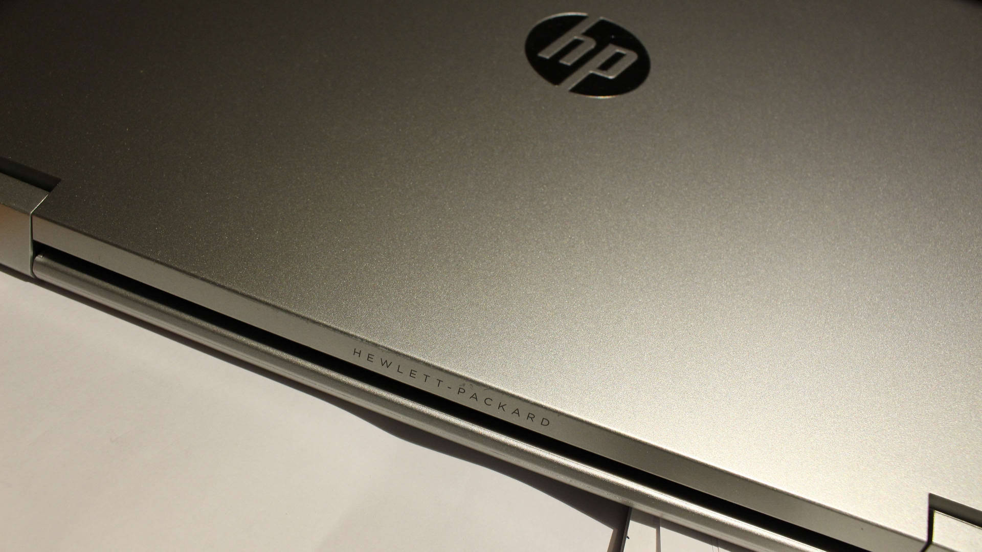 Close-up Hp Laptop With Logo