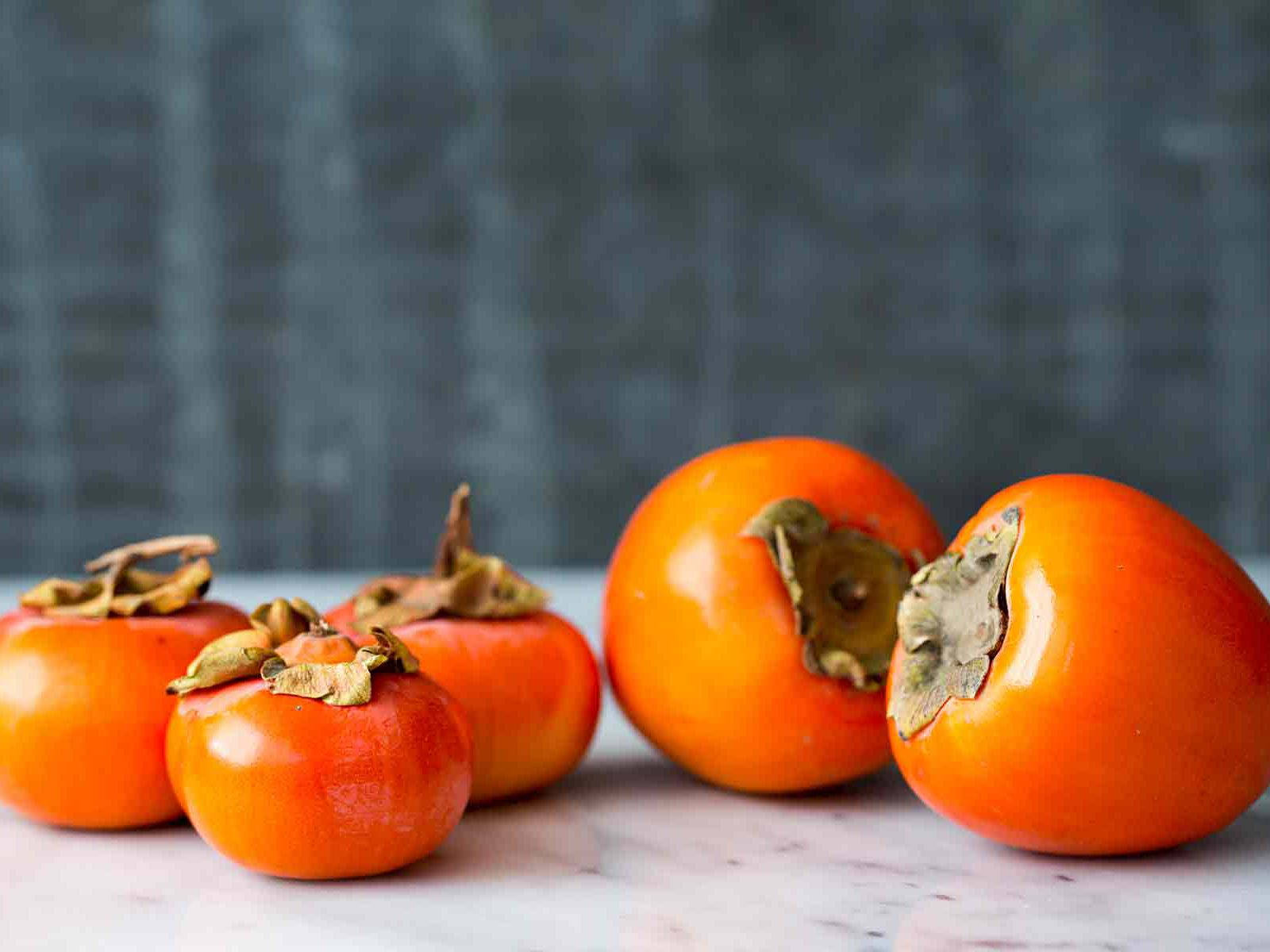 Close Up Image Of Persimmon Wallpaper