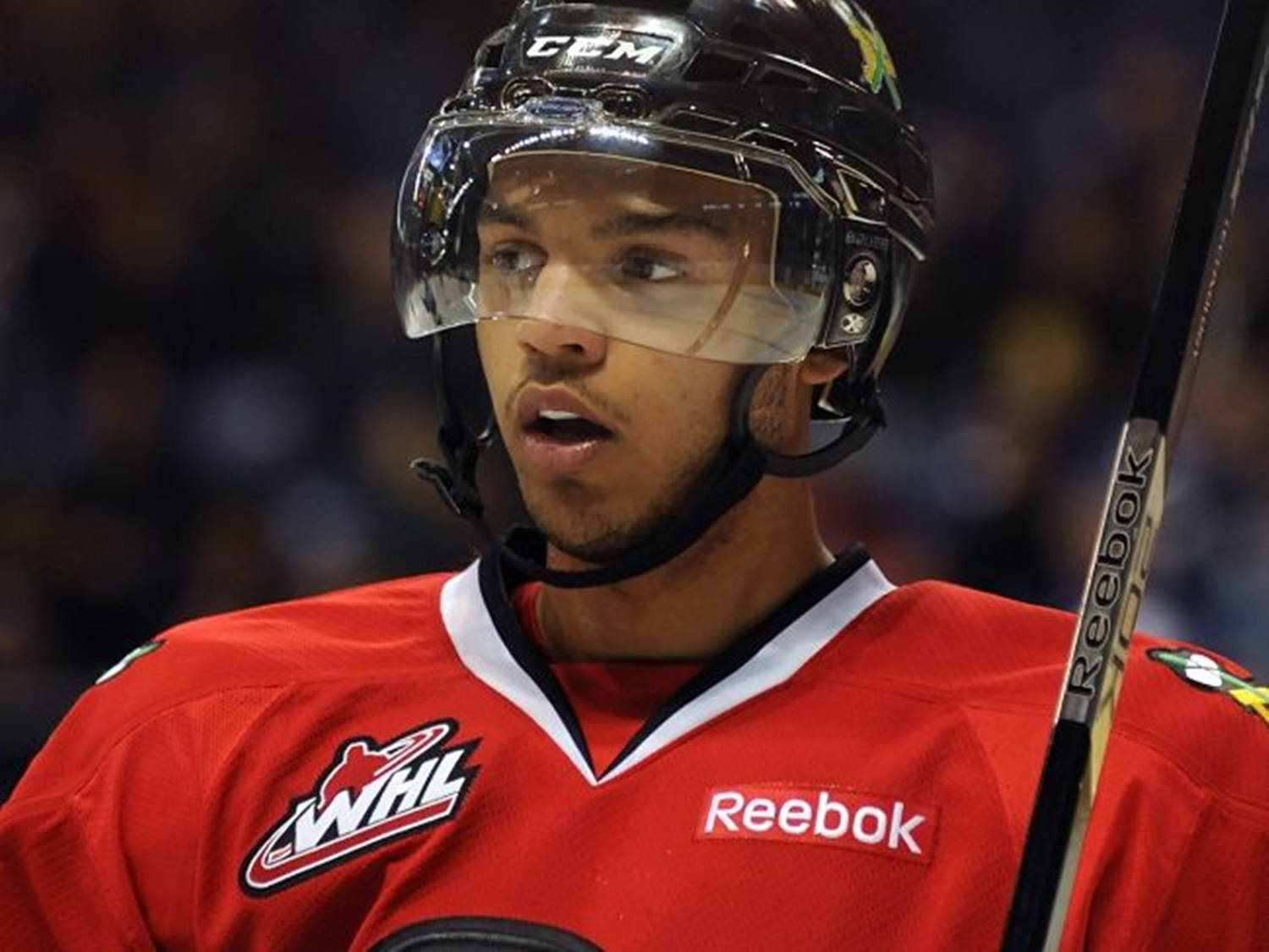 Caption: Close-up portrait of Seth Jones with a surprised expression Wallpaper