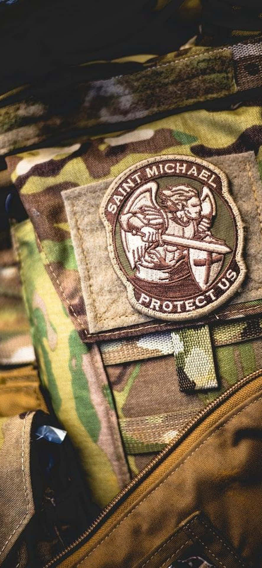 Close Up Military Patch Uniform Wallpaper