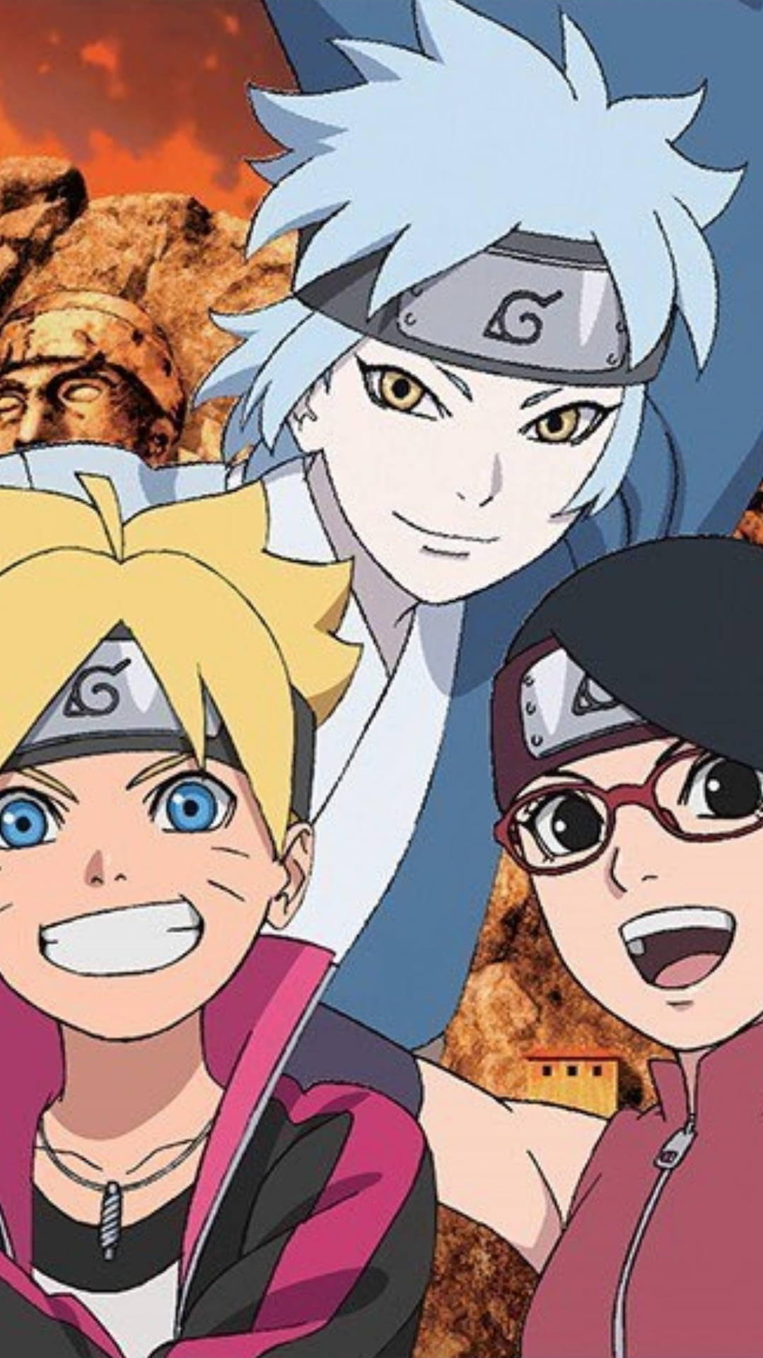 Close-up Newgen Team 7 Naruto Iphone Wallpaper
