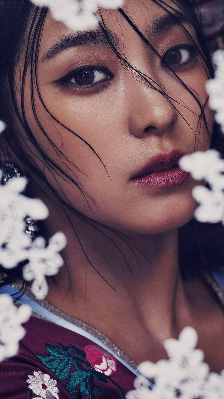 Close-up Of Beautiful Asian Women Background