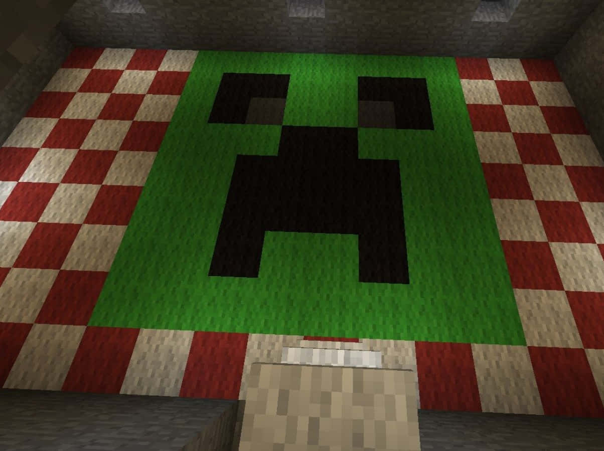 Close-up Of Creeper Face From Minecraft Wallpaper